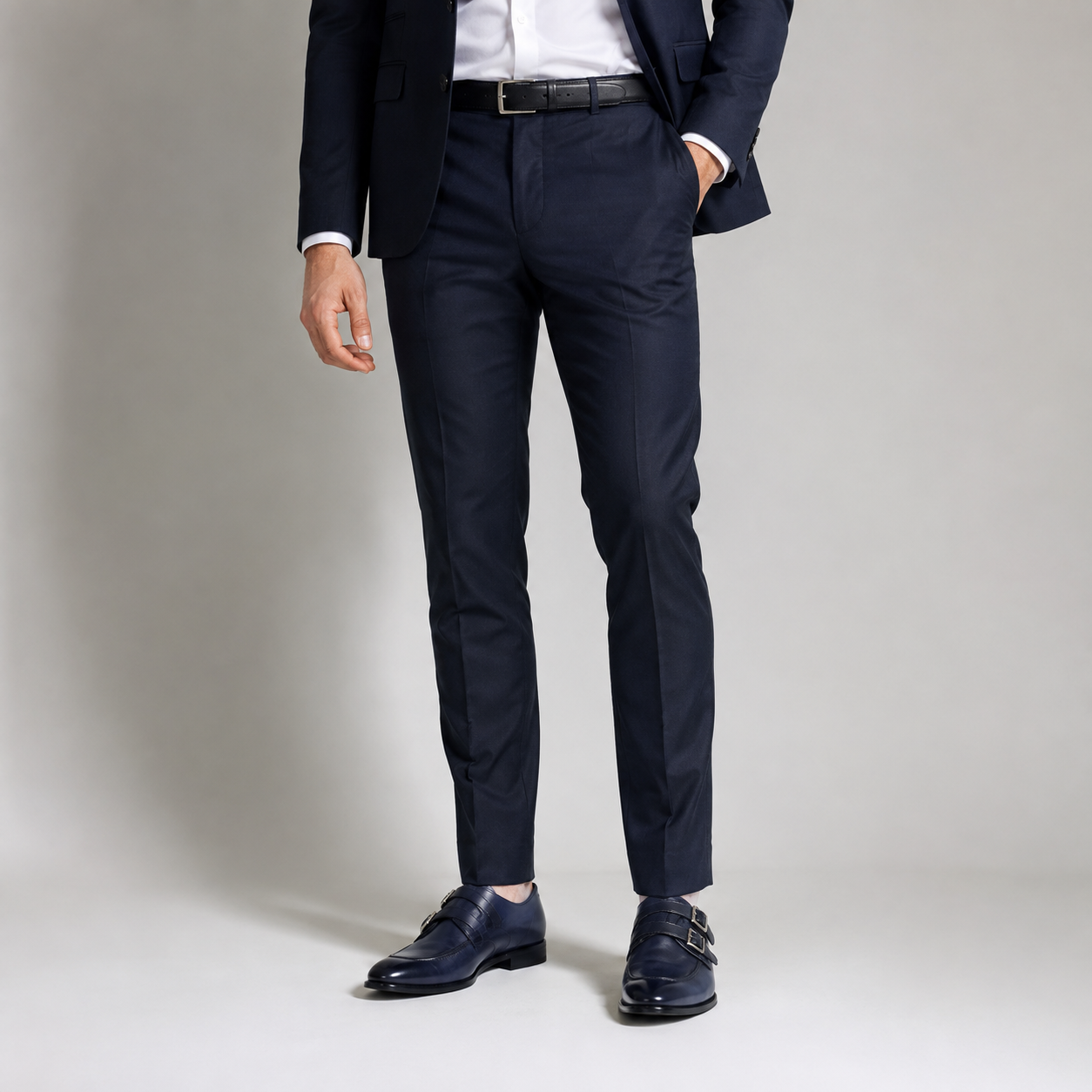 Regent Noir Double Monk Leather Shoes