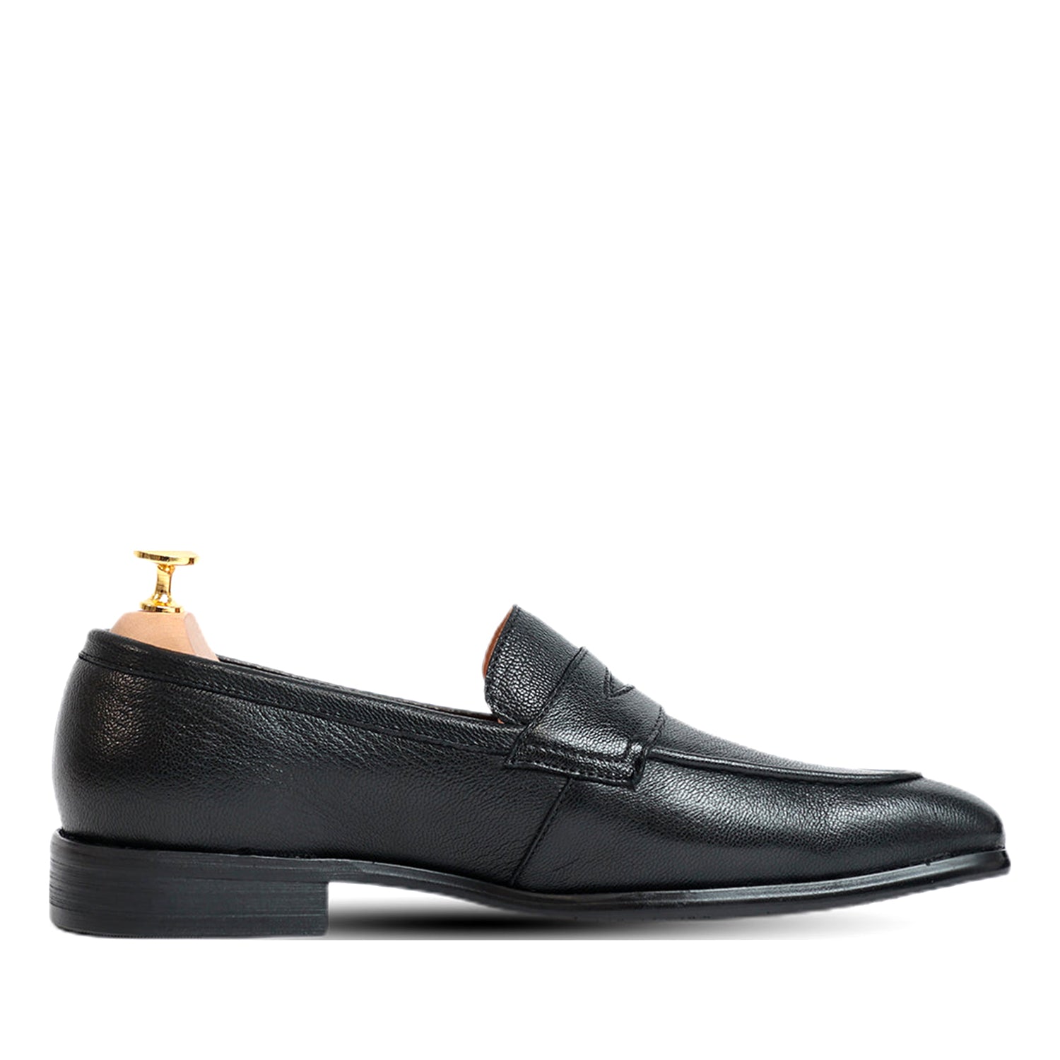 Ripper Grain Black Penny Loafer