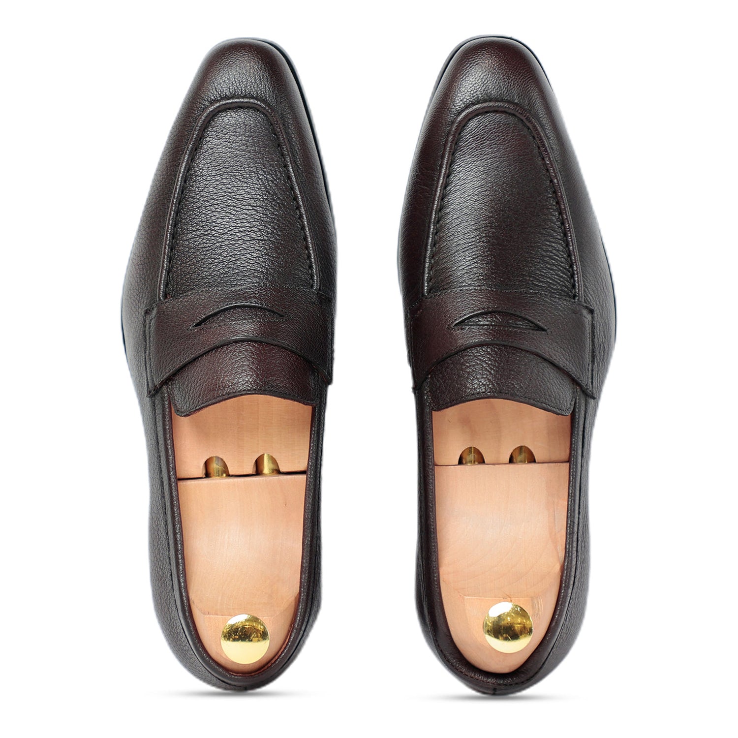 Ripper Grain Black Penny Loafer