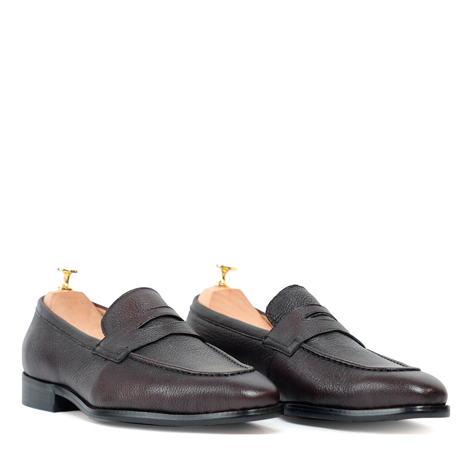 Ripper Grain Black Penny Loafer