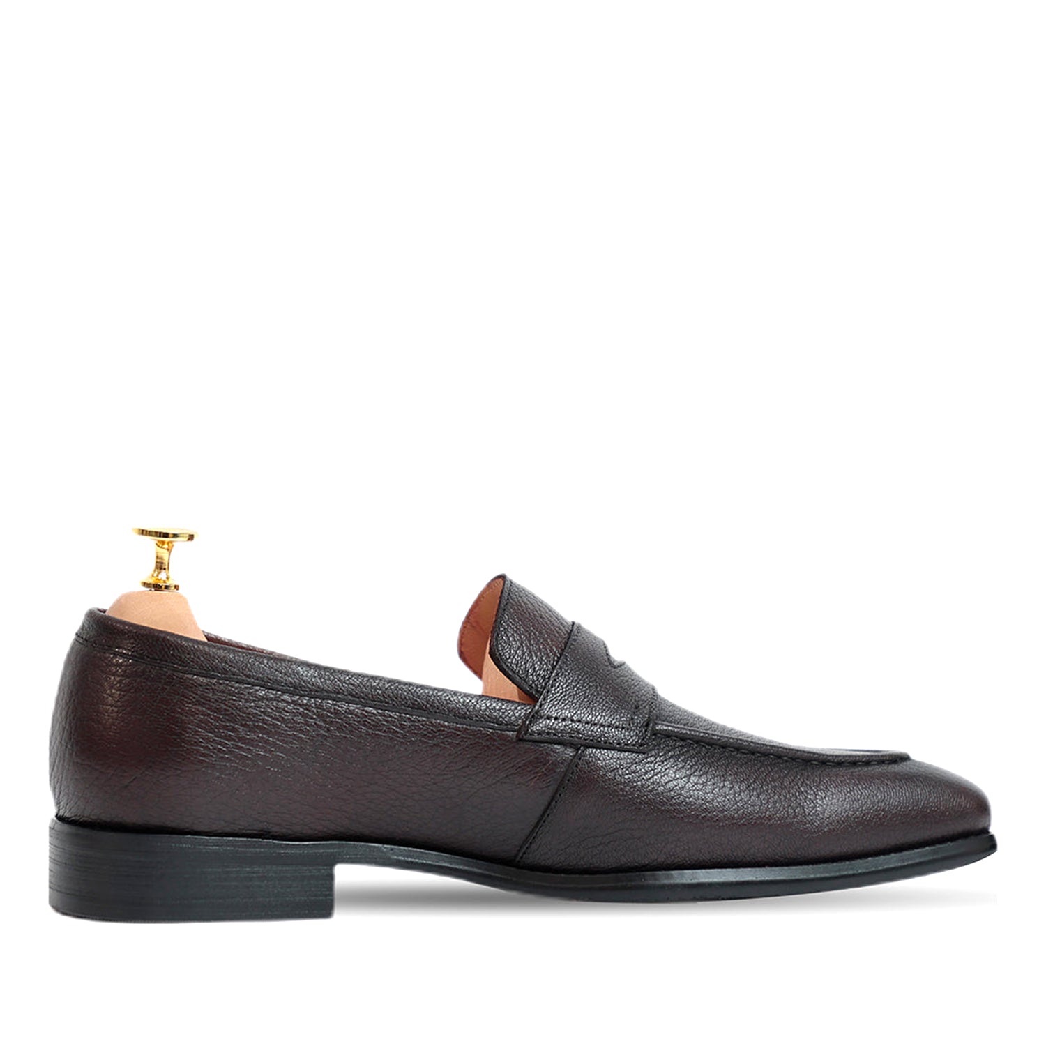 Ripper Grain Black Penny Loafer