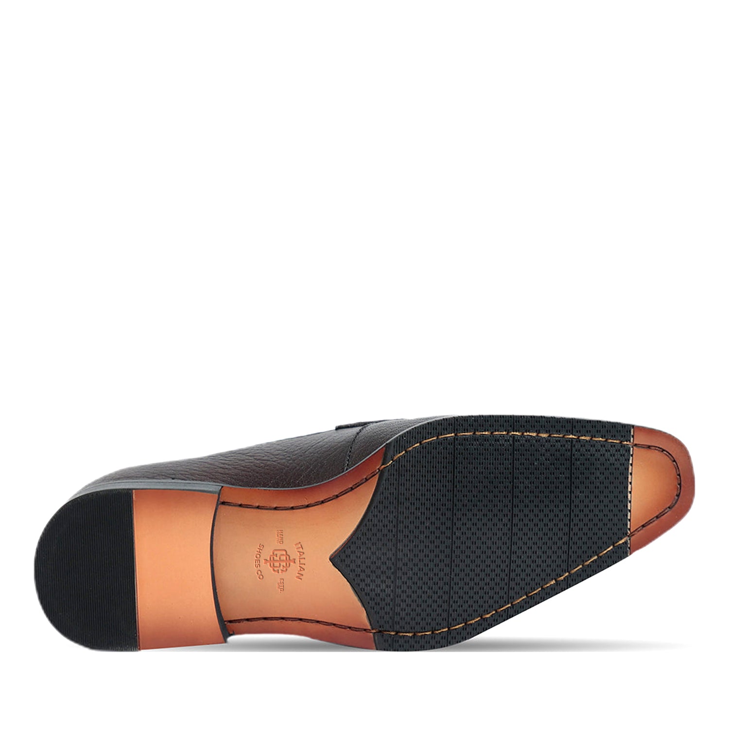 Ripper Grain Black Penny Loafer