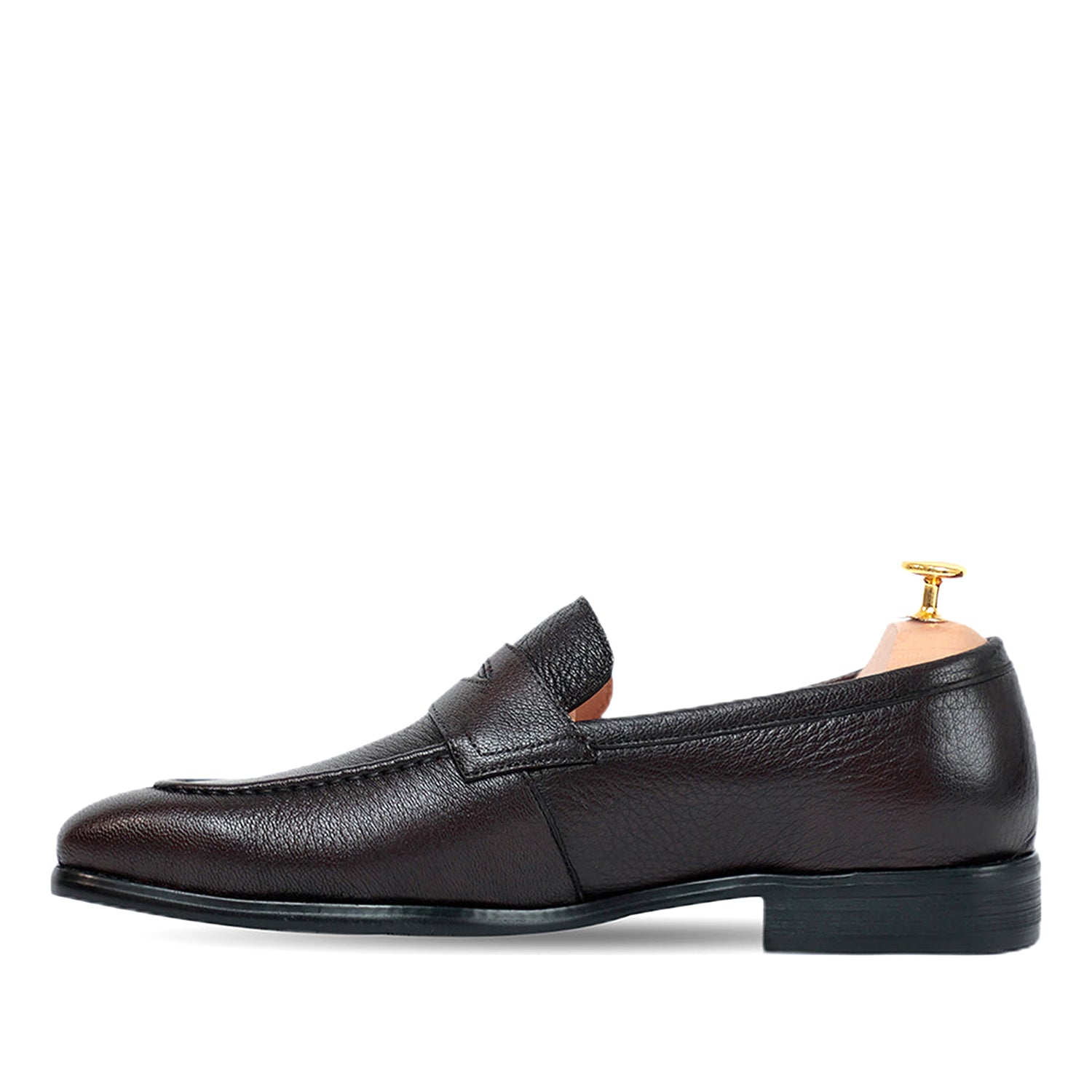 Ripper Grain Black Penny Loafer