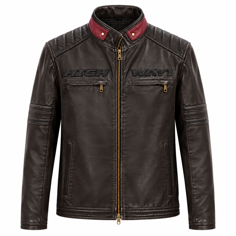 Roadcrest Luxury Leather Racer Jacket