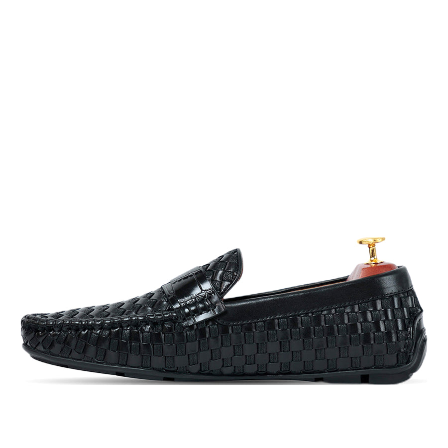 Ross Weavad Brown Leather Shoes