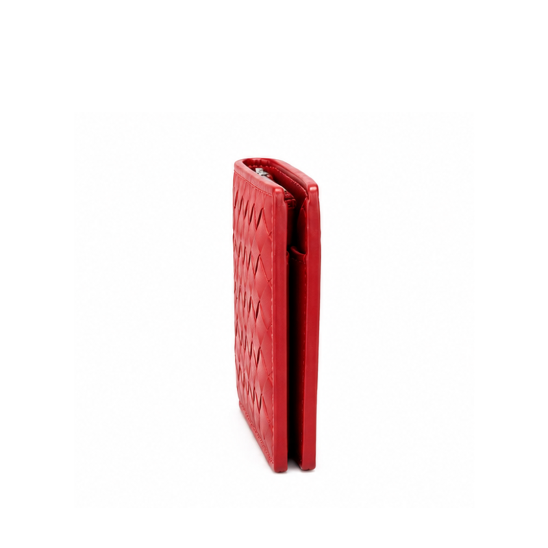 Rosso Intrecciato Leather Wallet