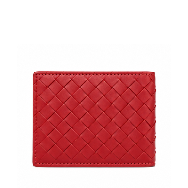 Rosso Intrecciato Leather Wallet