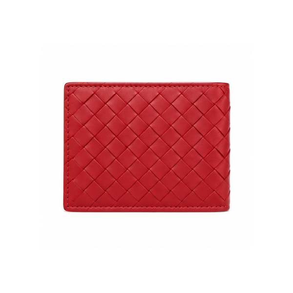 Rosso Intrecciato Leather Wallet