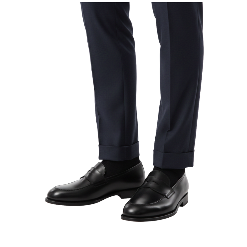Rovelle Midnight Penny Loafers With Luxury Bold Statement