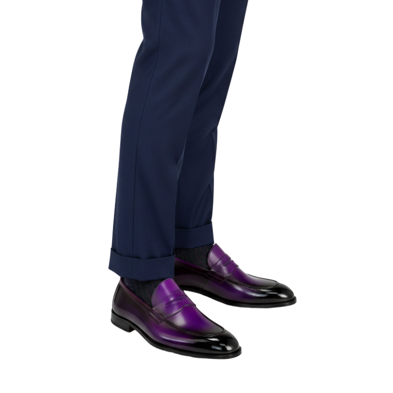 Luxury Aubergine Bold Twist Loafer