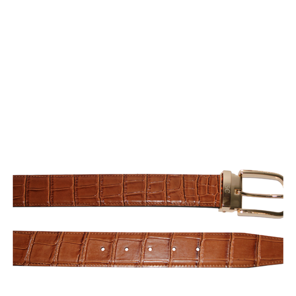 Royal Crocodile Texture Italian Leather Belt