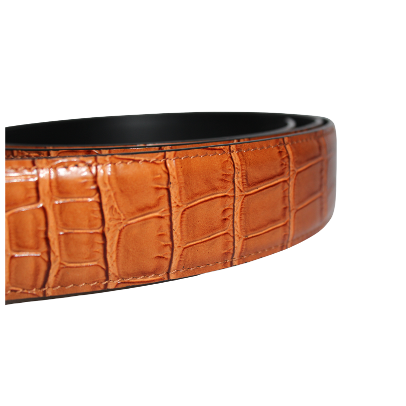 Royal Crocodile Texture Italian Leather Belt