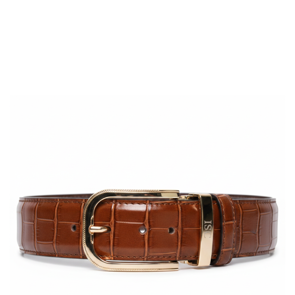Royal Crocodile Texture Italian Leather Belt