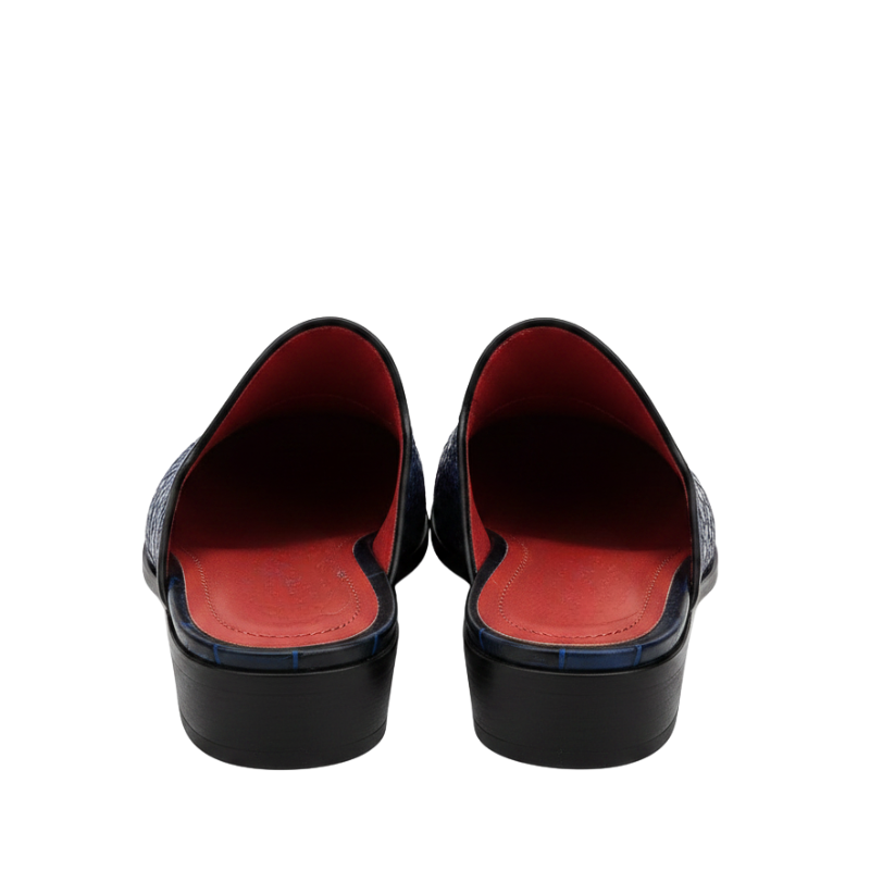 Royal Crest Crocodile Pattern Italian Mule