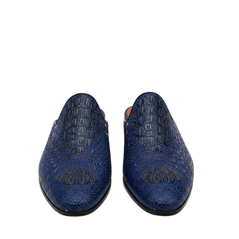 Royal Crest Crocodile Pattern Italian Mule