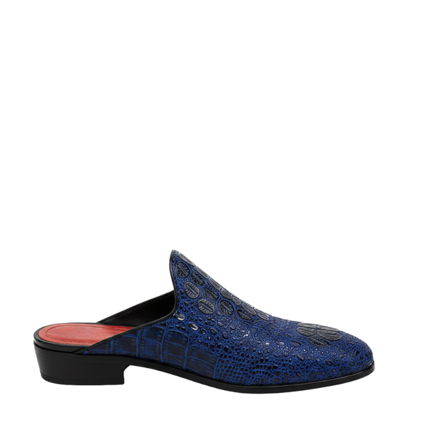 Royal Crest Crocodile Pattern Italian Mule