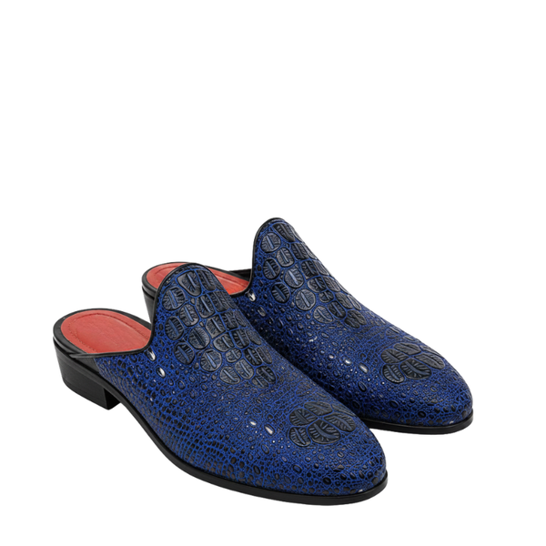 Royal Crest Crocodile Pattern Italian Mule