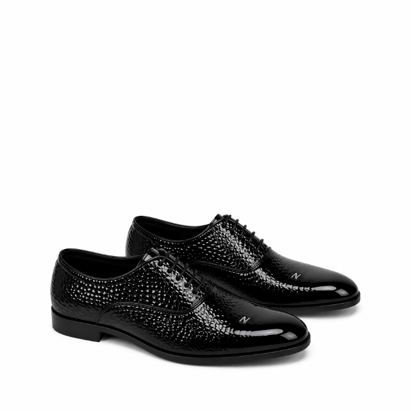 Royal Eclipse Crocodile Finish Oxford Shoes