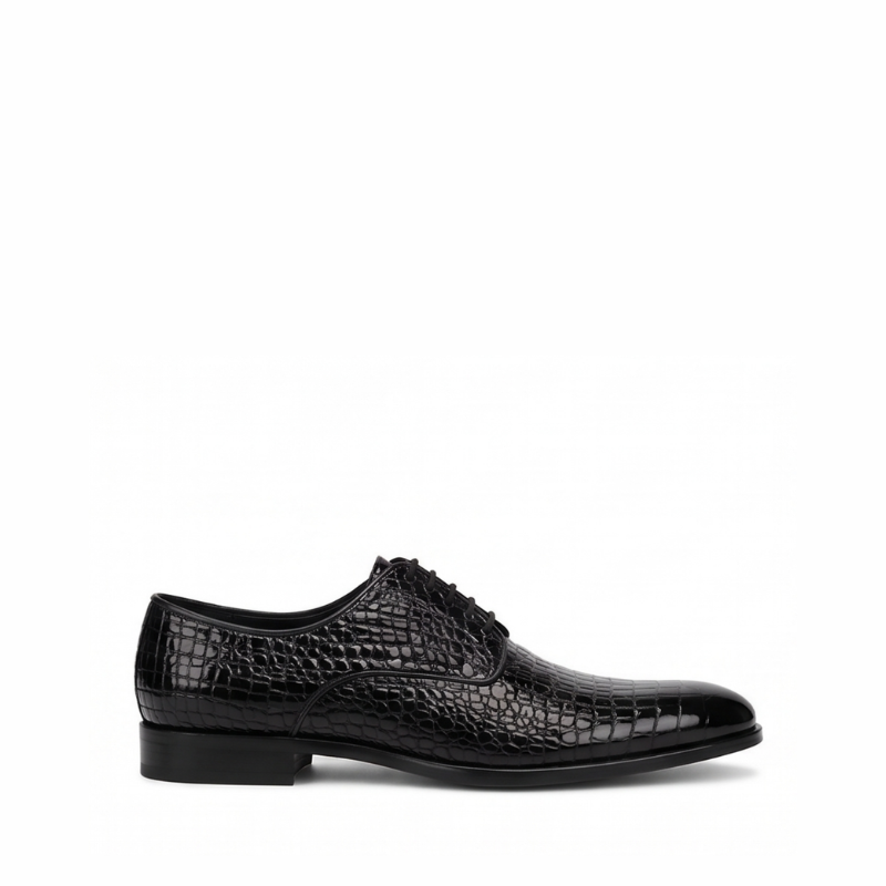 Royal Eclipse Crocodile Finish Oxford Shoes