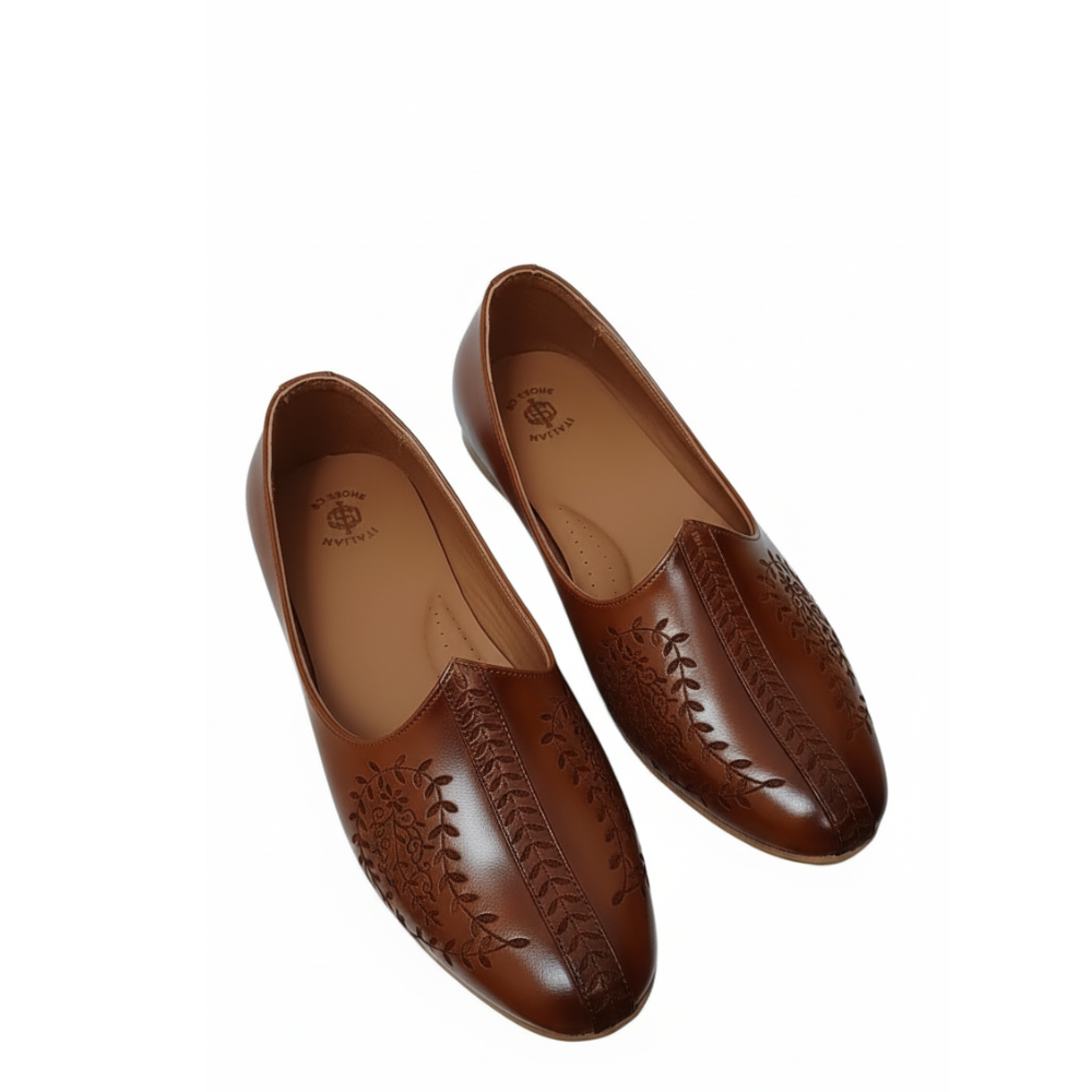 Royal Ember Handcrafted Leather Mojari