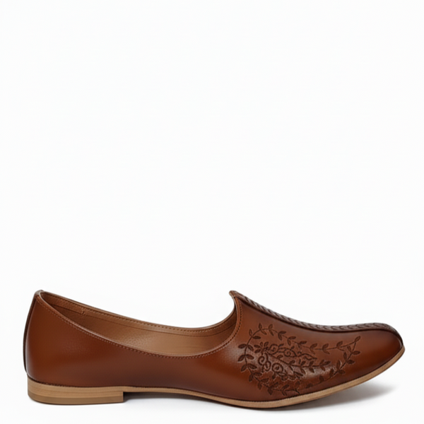 Royal Ember Handcrafted Leather Mojari