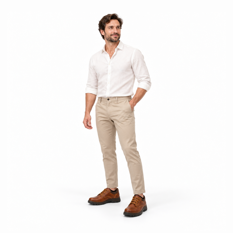 Rugged Leather Outdoor Derby Shoes