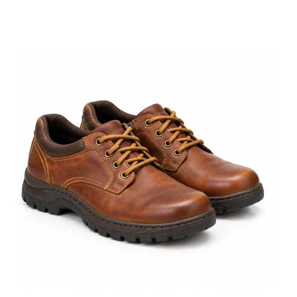Rugged Leather Outdoor Derby Shoes