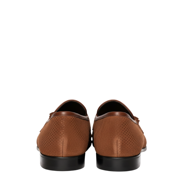 Luxury Saddle Tassel Texture Loafers