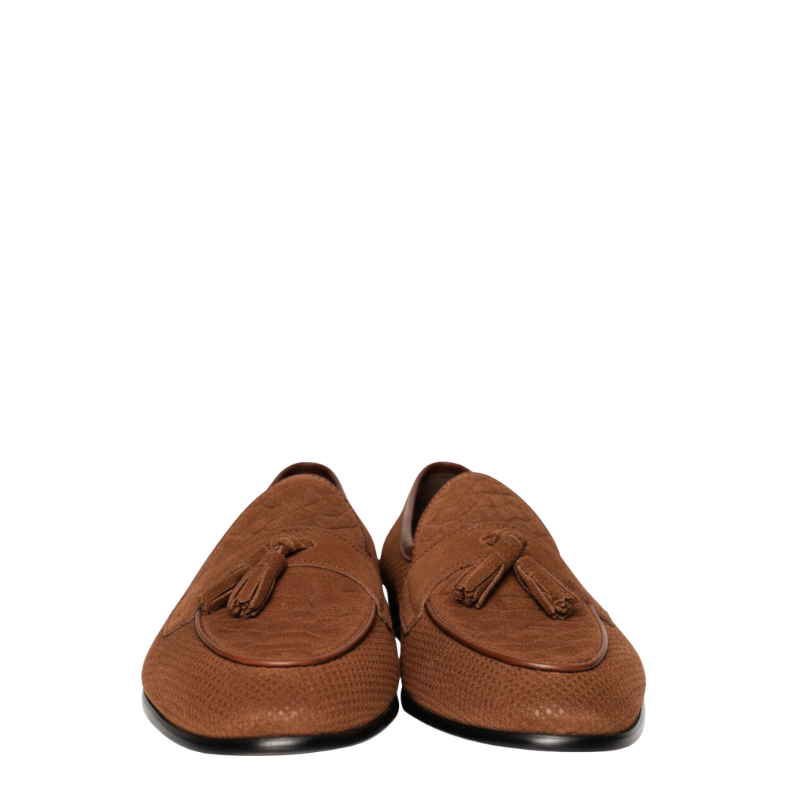 Luxury Saddle Tassel Texture Loafers