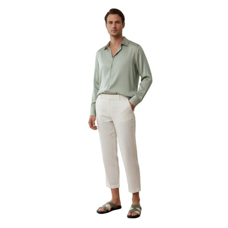 Dual-Tone Cross Strap Comfort Sandals