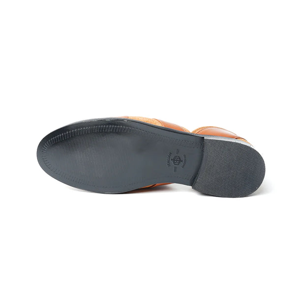 Criss Cross Slip-On Sandal - Tan