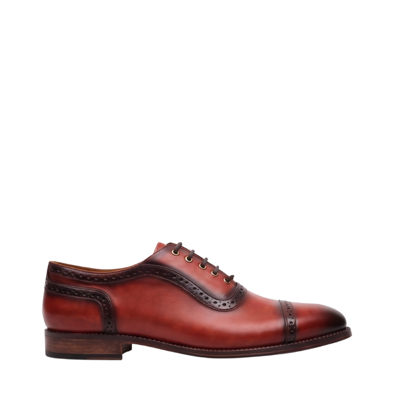 Scarlet Heritage Wingtip Brogue Oxford Shoes