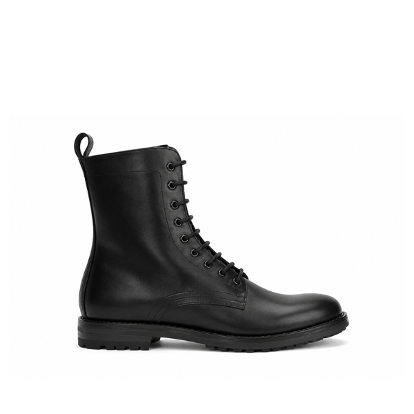 Sergio Zip Combat Boot - Leather