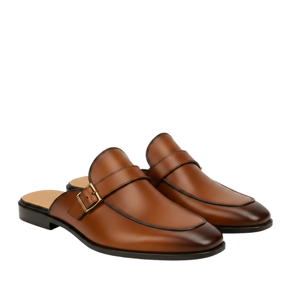 Single Strap Elegant Mule Tan
