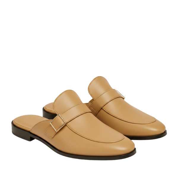 Single Strap Elegant Mule Tan