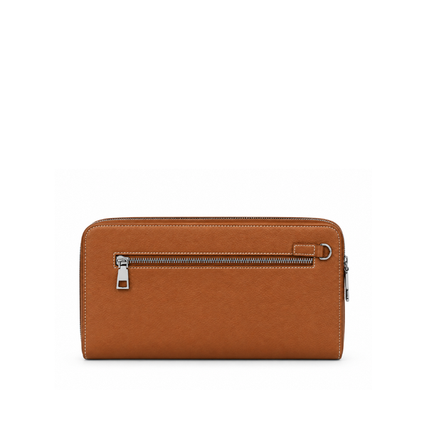 Single Zipper Luxury Leather Clutch
