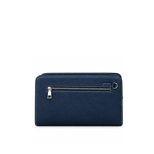 Single Zipper Luxury Leather Clutch