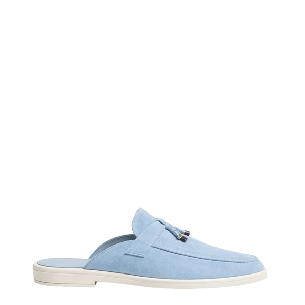 Italian Artisan Crafted Mule with Modern Tassel Finish - Sky