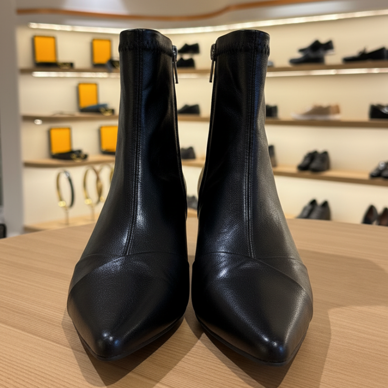 Luxury Sleek Zip Sock Ankle Boots