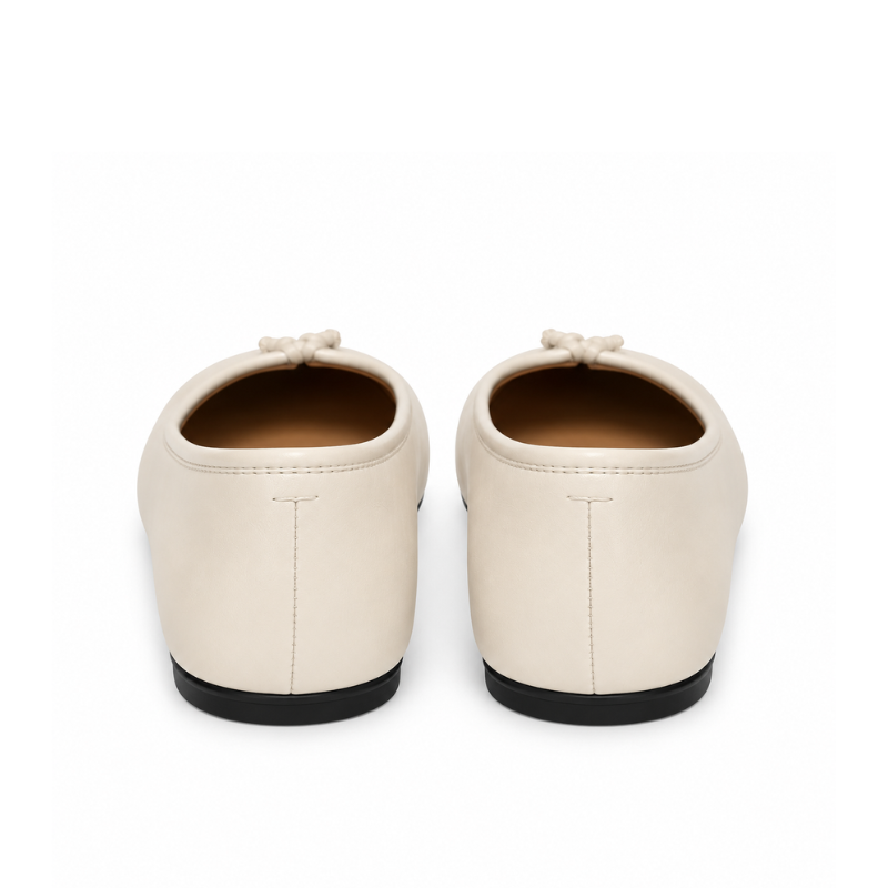 Split-Toe Knot Detail Ballet Flats
