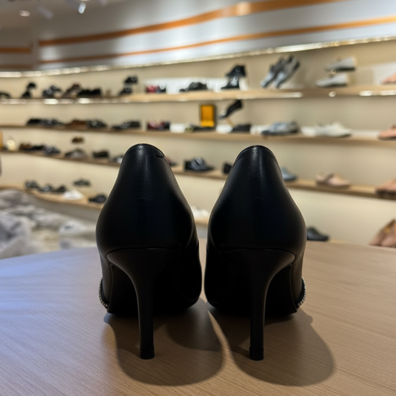 Crystal Trim Stiletto Heels