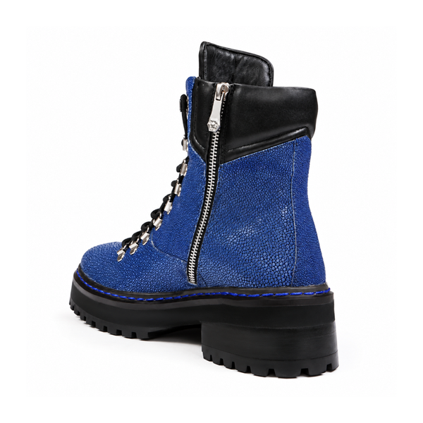 Stingray Fish Exotic Leather Ankle Boots