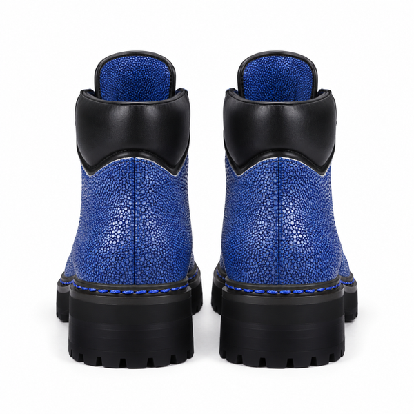 Stingray Fish Exotic Leather Ankle Boots