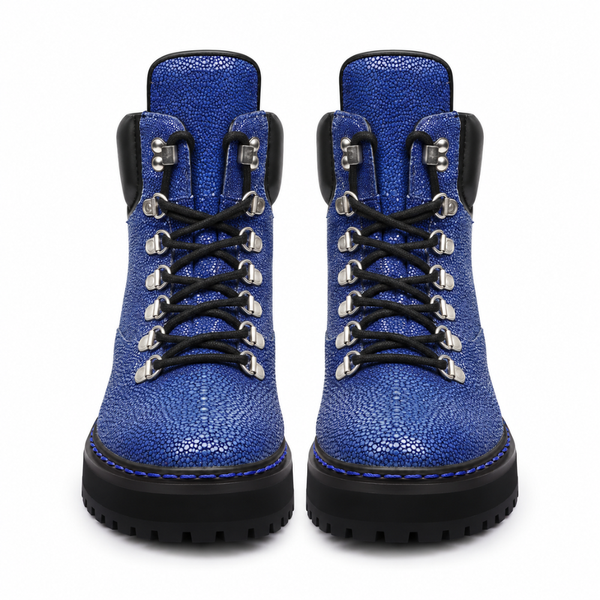 Stingray Fish Exotic Leather Ankle Boots