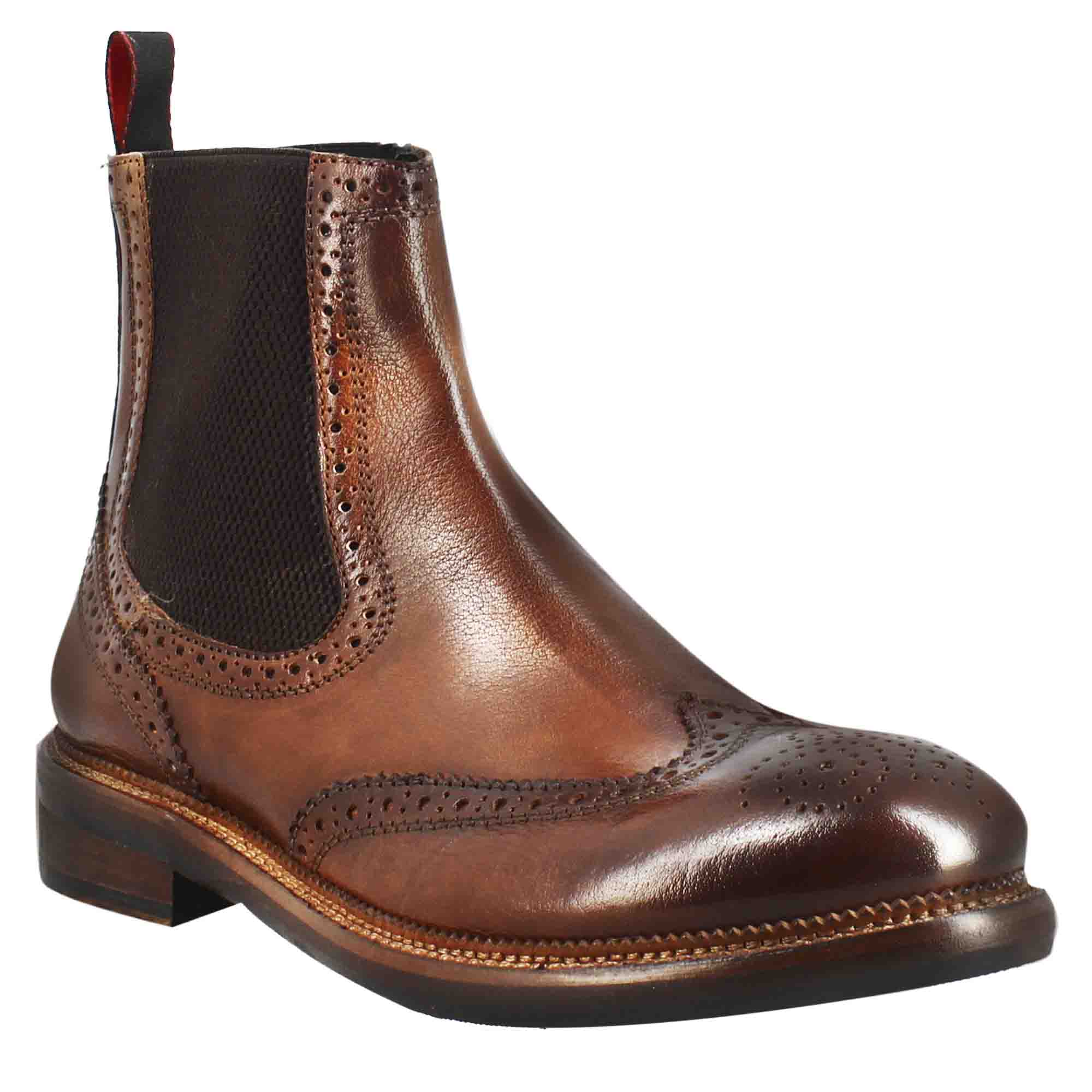 Men's candy chelsea boot in washed leather,