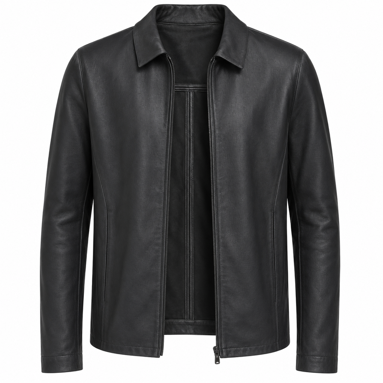 Stradale Noir collar Leather Jacket