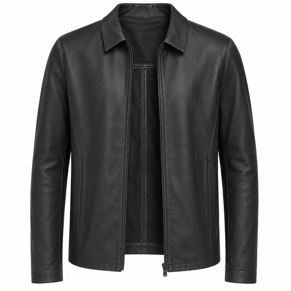 Stradale Noir collar Leather Jacket