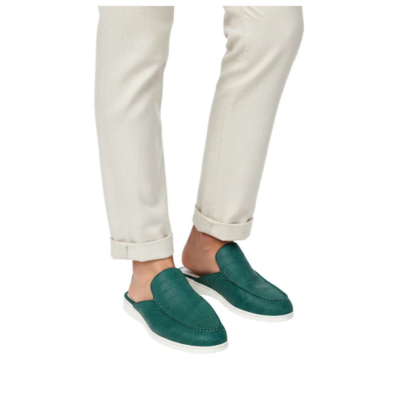 Stylish and Comfort Mule With Crocodile Pattern