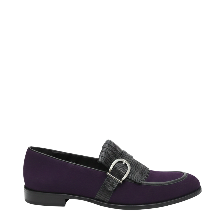 Suede Handmade Leather Single Monk Straps Shoe