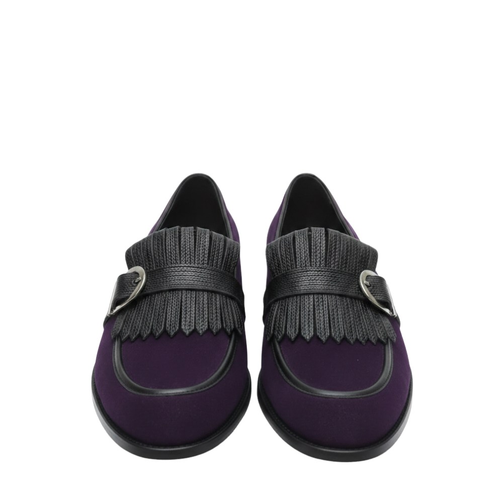 Suede Handmade Leather Single Monk Straps Shoe